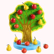 Montessori teaching aids magnetic apple tree children picking apples and counting numbers kindergarten early education toys 2345 years old