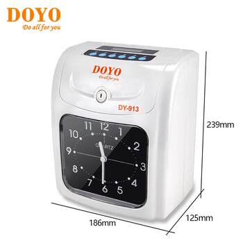 English paper card clock clock plug-in paper-type electronic attendance machine clock-in machine employee employee card clock clock power outage clock-in