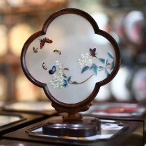 Su embroidery pure hand embroidery chicken wing wood double-sided embroidery ornament Butterfly creative Chinese style craft ornament