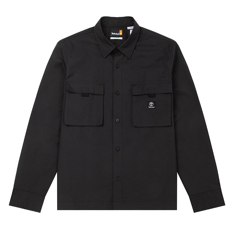Timberland添柏岚 运动休闲翻领长袖衬衫 男款 黑色