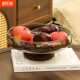Jinkabai glass fruit tray living room new exquisite fruit pot snack storage Chinese dried fruit tray high feet