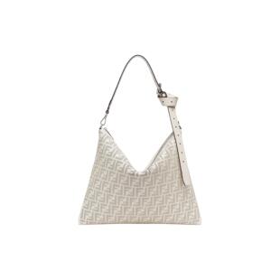 小牛皮 可调节可拆卸肩带拉链开合 手提单肩包 After FENDI芬迪