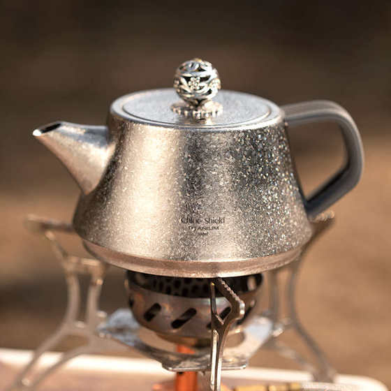 Kodun Pure Titanium Tea Brewer 야외 캠핑 스톤 냄비 묘목 Xishi Pot Titanium Alloy Home Kung Fu Tea 세트 세트