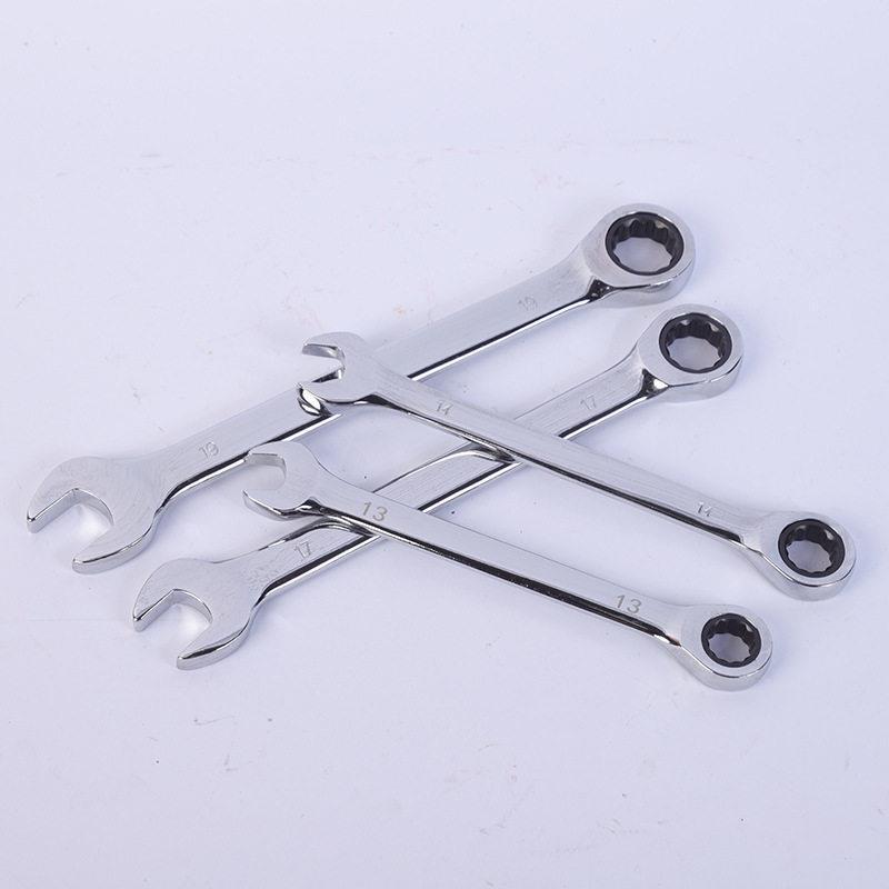 72-Tooth Ratchet Dual-Purpose Wrench, Plum Blossom Open-End Wrench 8-32mm, Multi-Functional Quick Wrench, Hardware Tool Set