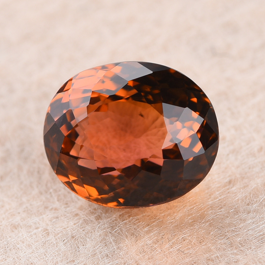 5 10 carats natural pure red-yellow tourmaline ring surface high-quality cut good fire color can be inlaid