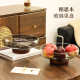 Jinkabai glass fruit tray living room new exquisite fruit pot snack storage Chinese dried fruit tray high feet
