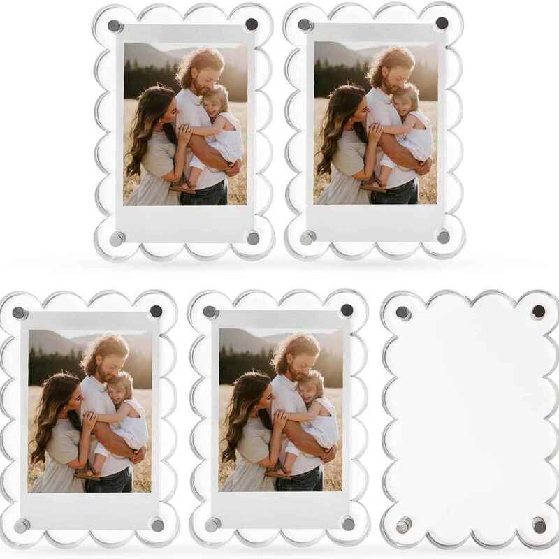 Acrylic Refrigerator Magnetic Frame, Double-Sided Photo Fridge Magnet Frame, Suitable for Fujifilm