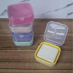Plastic Travel Soap Box with Lock Mini Portable Soap Box Creative Sealed Soap Box with Lid Waterproof with Lid