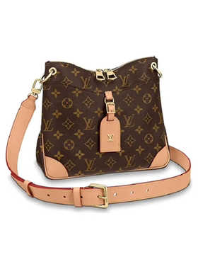 9.9/9.5新LV/路易威登Odeon帆布棕色女款小号时尚单肩手提包