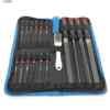 16-Piece, 17-Piece, 19-Piece Set of File Tools Kit Storage, Metal Steel Files, Chisels, Iron Grinding Tools