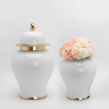 Popular ceramic general jars, porch decorations, vases, flower inserts, home living room decorations, hotel crafts