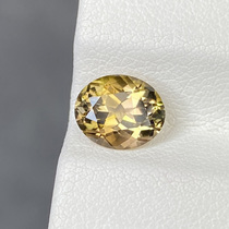 Missing 1 65-carat natural golden brown tourmaline bare stone oval ring with full clean fire-colored glitter Maillard color treasure for a girl