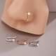 European and American Creative Non-Piercing U-Shaped Nose Clip ins Fashionable Metal Geometric Round Zircon Nose Ring Nose Accessory Piercing Jewelry