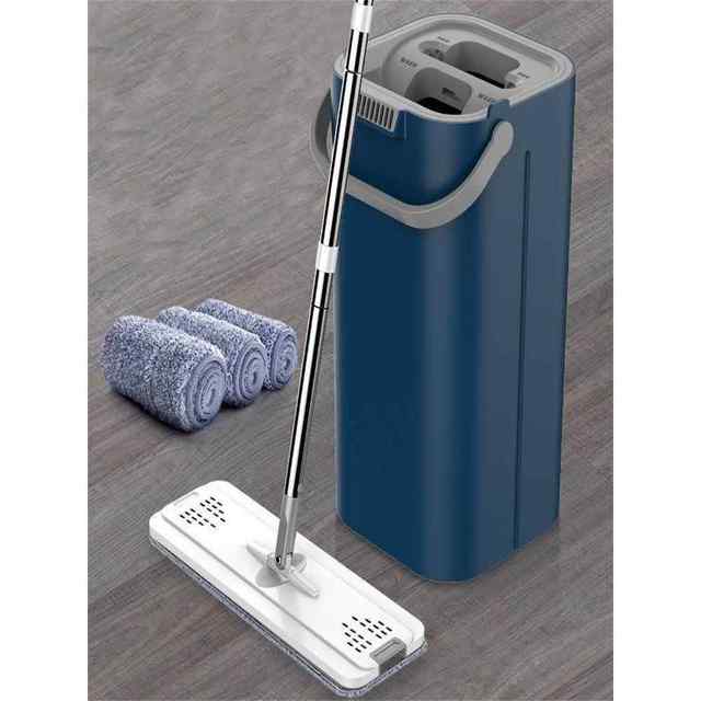 Household mop artifact automatic dehydration spin-drying hand-washable mop lazy mop bucket one mop household floor mopping