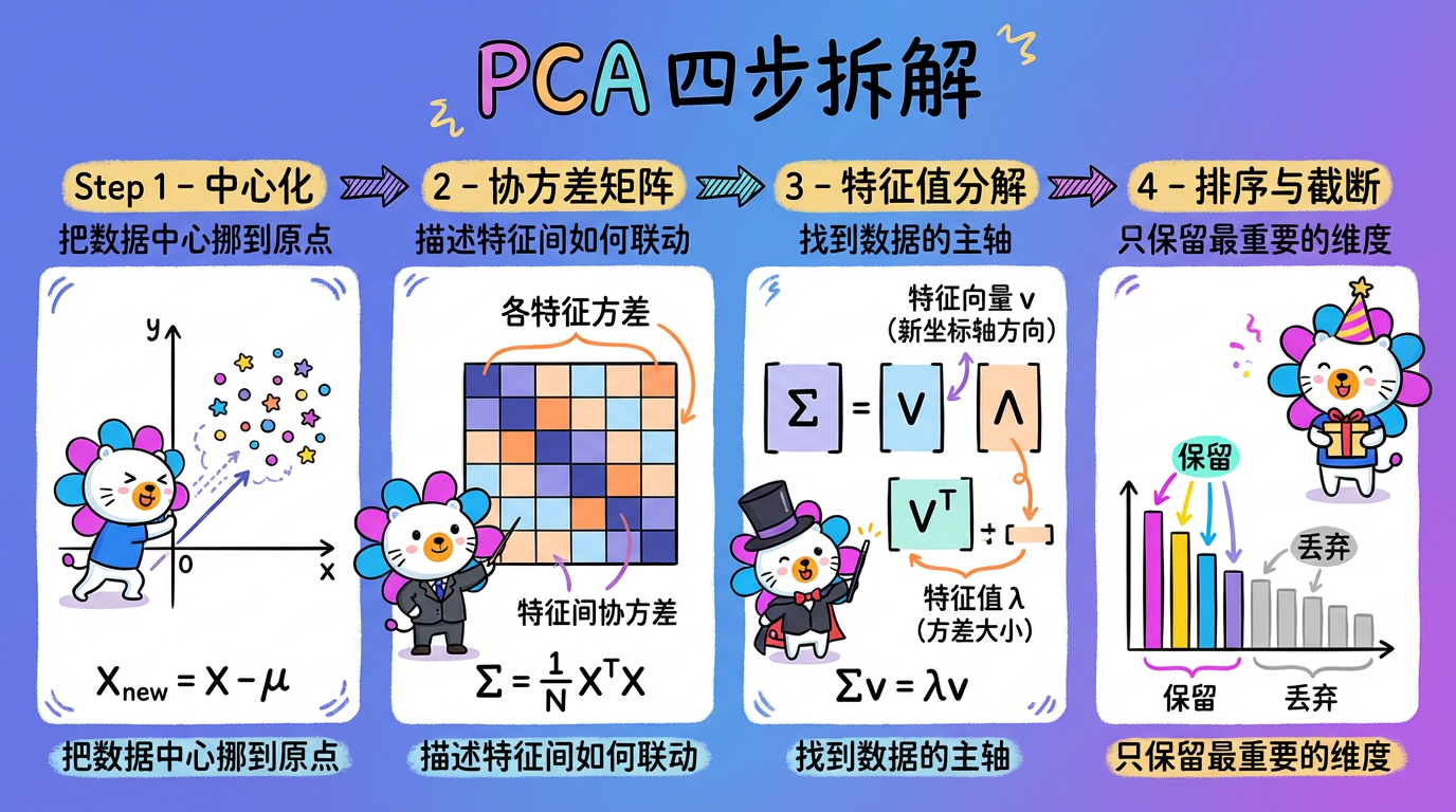 PCA 四步拆解