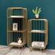 Nordic iron mesh storage rack living room entrance sofa balcony multi-layer storage rack floor bedside storage cabinet