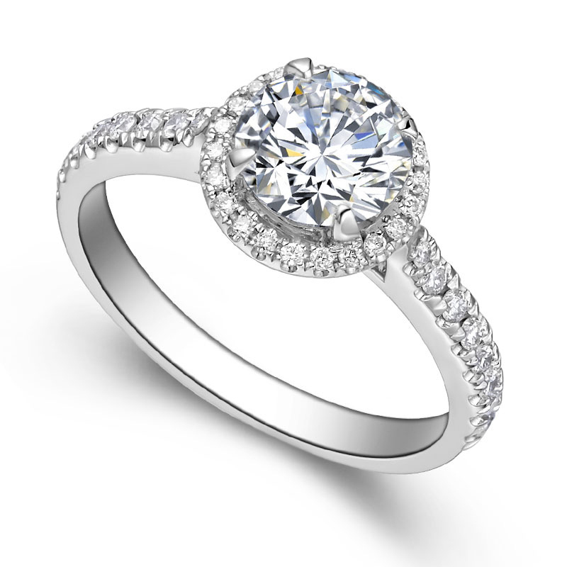 [Igi Lab-Grown Diamonds] 70 Points D/Vvs2/3Ex/N Lab-Grown Diamond 18K Gold Diamond Ring Zs