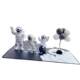 Car Accessories and Decorations 2024 New Model, Trendy Interior for the Dashboard, High-End Rotating Solar-Powered Light Luxury Car Ornament