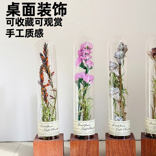 复古植物干花永生花玻璃试管礼物