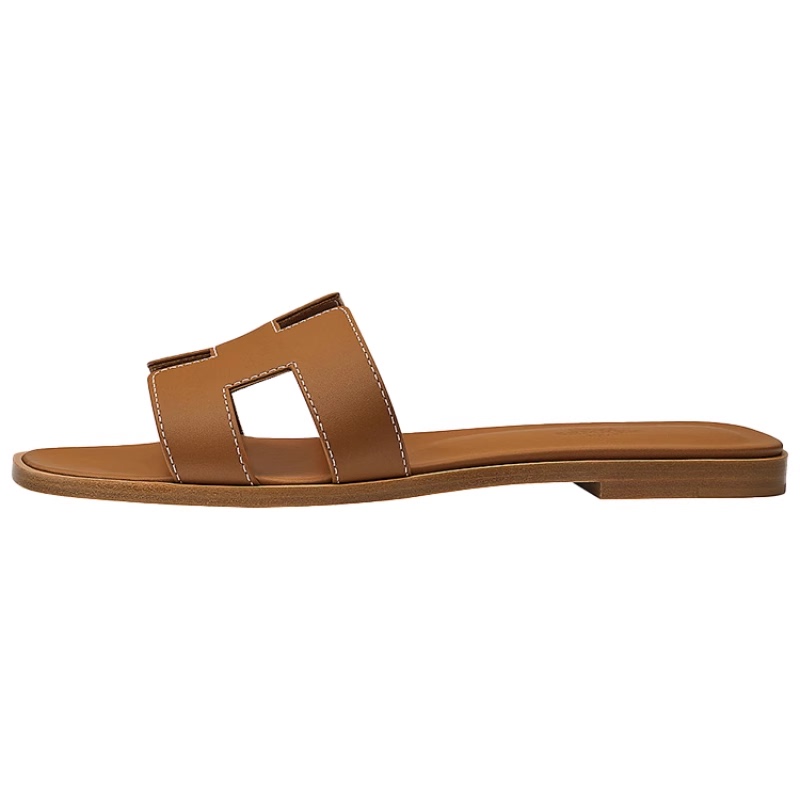 Hermes Oran Slippers 2021 Edition Women's Model Brown