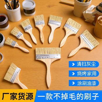 Manufacturer Supplies Boar Bristle Paint Brushes, Boat Waterproof Brushes, Industrial Wooden Handle Brushes, Barbecue Small Brushes