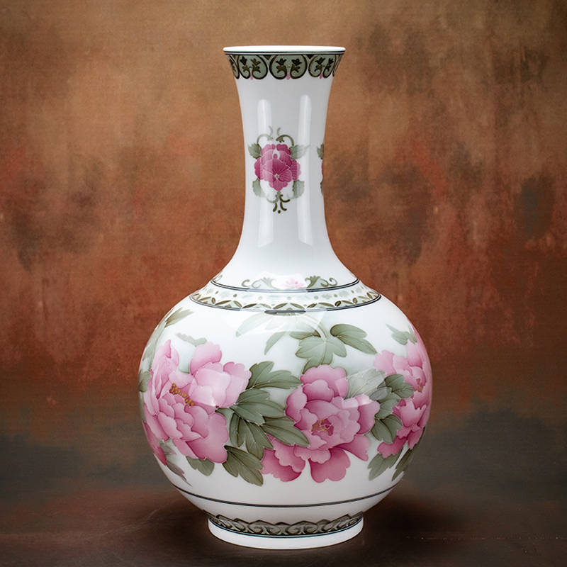 Heavy Instrumental Gift Gift China Ceramics Art Lifetime Achievement Award Provincial Arts And Crafts Master Yuan Syrian Hand-painted Vase