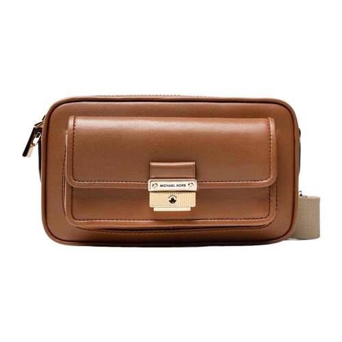 MICHAEL KORS MK Bradshaw 中号纯色皮革相机包 翻盖单肩斜挎包