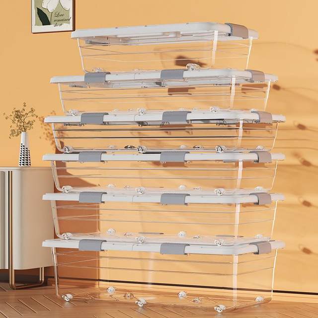 Under-bed storage box flat household finishing box with wheeled drawer clothes storage box placed under bed turnover box storage box