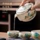Tangxian Ru Kiln Travel Tea Set Ceramic One Pot Three Cups Portable One-Person Quick Tea Set for Outdoor Use
