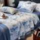 Light luxury silk air conditioning quilt sheets four-piece set summer cool single double ice silk summer cool quilt thin quilt machine washable