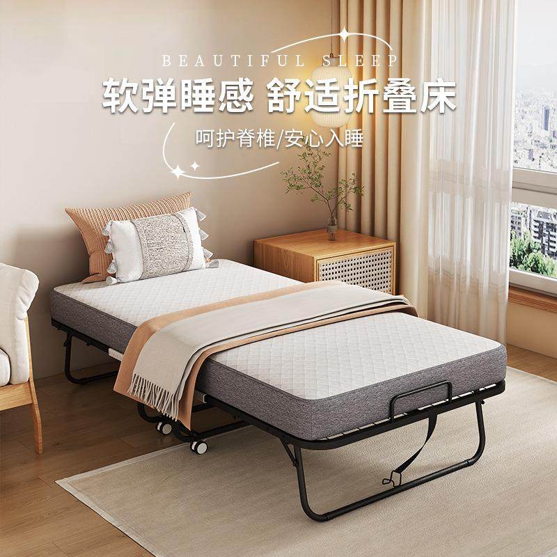 厂家外贸加厚钢网可拆装折叠床家用沙发床客厅休息床酒店加床床笠