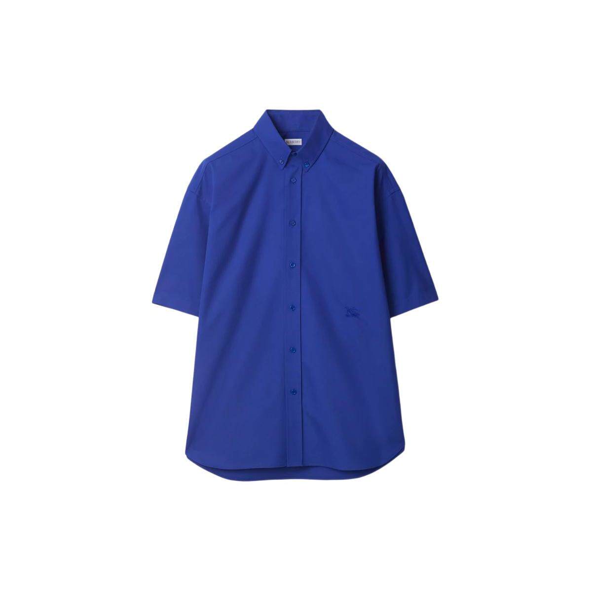 BURBERRY/博柏利 SS24 纯色单排扣时尚百搭休闲短袖衬衫 男款