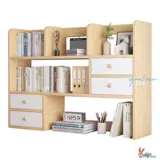 Настольная книжная полка для спальни, многослойная простая система хранения, книжный шкаф