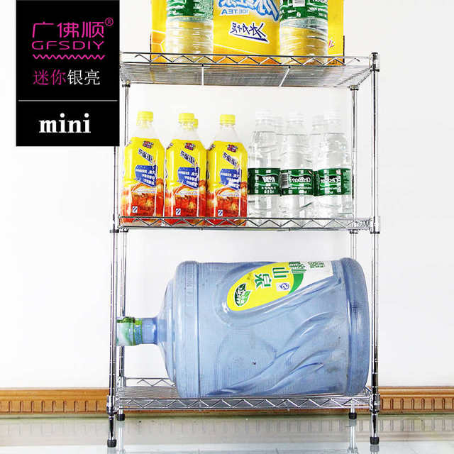 Selected Guangzhou Foshun small pipe 3-layer 70-high metal storage rack Kitchen and bathroom storage rack organizer