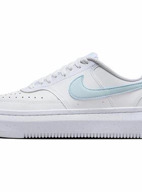 Nike Court Vision Alta 轻盈舒适  低帮 板鞋 女款 白蓝色
