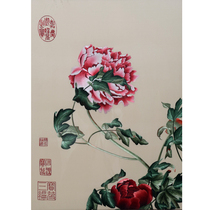 Purely handmade embroidery collection silk Bian embroidery intangible cultural heritage by arts and crafts master Wei Dongmei Peony