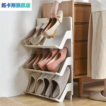 Home entrance shoe rack small narrow doorway space-saving multi-layer simple diagonal shoe storage rack high heels rack