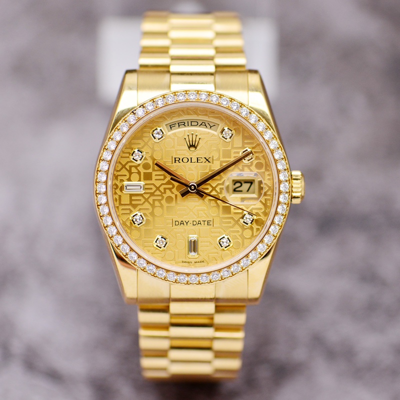 List Price 383,000 [9.8/10 Condition] Rolex Dd Men's Watch Day-Date 18K Gold Automatic Mechanical 118348