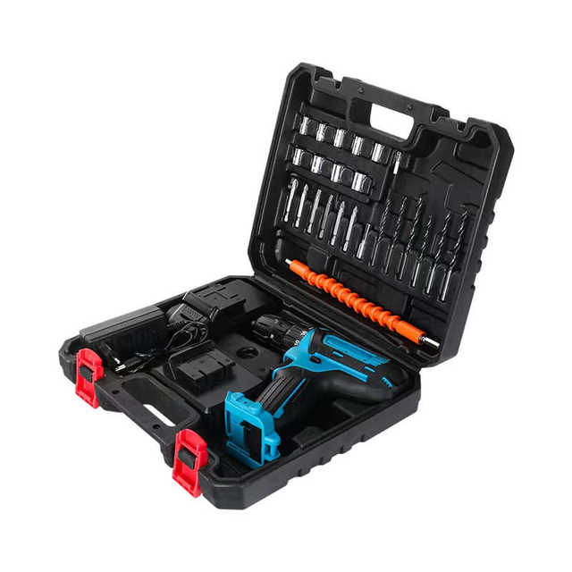 Electric drill power tool repair household rechargeable electric hand impact drill set screwdriver impact drill 21v