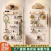 Solid wood hole board custom wall shelf shape wall desktop entrance entrance no punching wall hanging desk hanging board