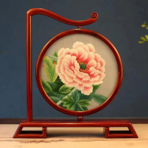 Suzhou embroidery finely polished pure handmade rosewood double-sided embroidery ornaments National Beauty and Heavenly Fragrance Chinese style craft gifts