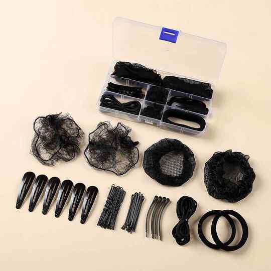 Black invisible hair net, flight attendant and stewardess professional net bag, children's ball hair net, dance student's special coiled hair, ancient style