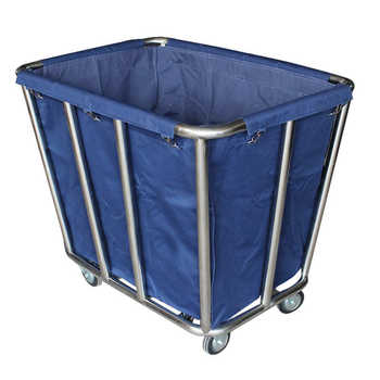 Hotel room stainless steel storage cleaning service car cone hand push hotel laundry room linen riding cart new
