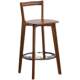 Bar Stool Nordic Solid Wood Modern Minimalist Creative Bar Chair New Chinese Style Balcony Home Light Luxury High-Back High Chair