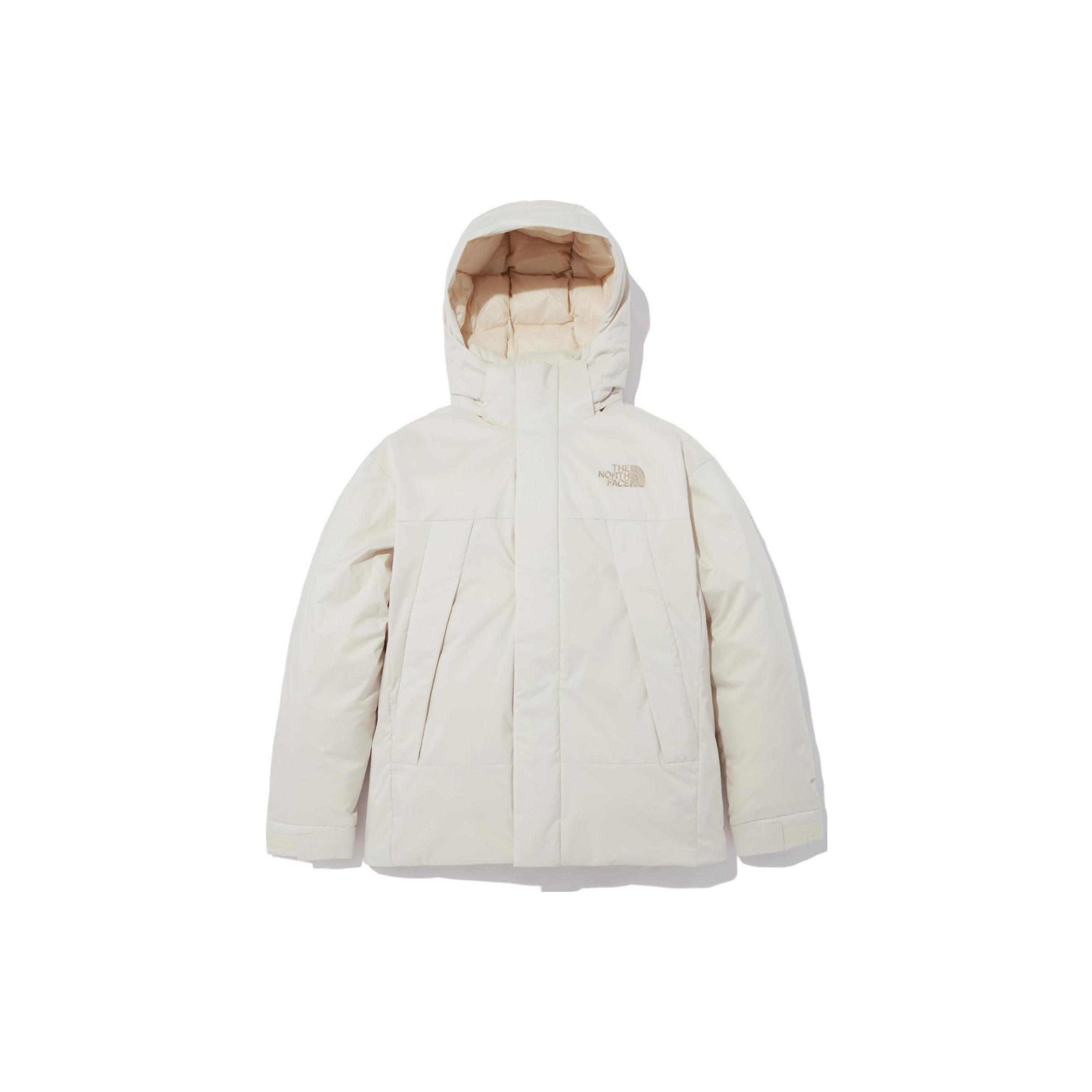 北面THE NORTH FACE Logo 纯色刺绣拉链保暖防水连帽羽绒服 男款