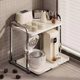 Kitchen microwave oven storage rack pulling countertop multi-functional rice cooker appliance cooker oven coffee machine storage rack