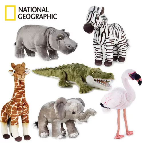 National geographic, плюшевая игрушка, зебра, кукла для сна, фламинго, жираф, бегемот