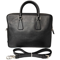 95 new PRADA Prada black classic triangle logo business portable briefcase original price 31000