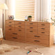 Full solid wood chest of cabinets simple modern wall storage cabinet beech wood Japanese style drawer cabinet TV cabinet end bed storage cabinet