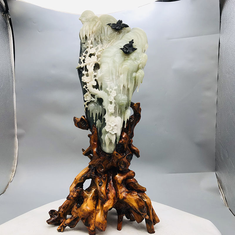 Source good goods (eyebrows) Four big jade boutique solo jade piece 12 3 kg x13